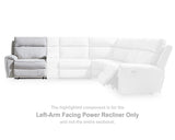Social Pointe Left-Arm Facing Power Recliner