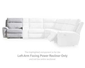 Social Pointe Left-Arm Facing Power Recliner