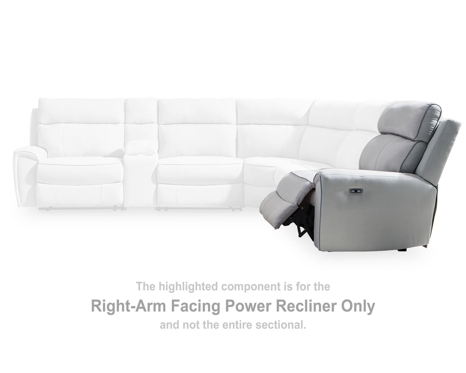 Social Pointe Right-Arm Facing Power Recliner