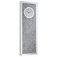 Minette Mirrored Wall Clock Acrylic Crystal Inlay Silver
