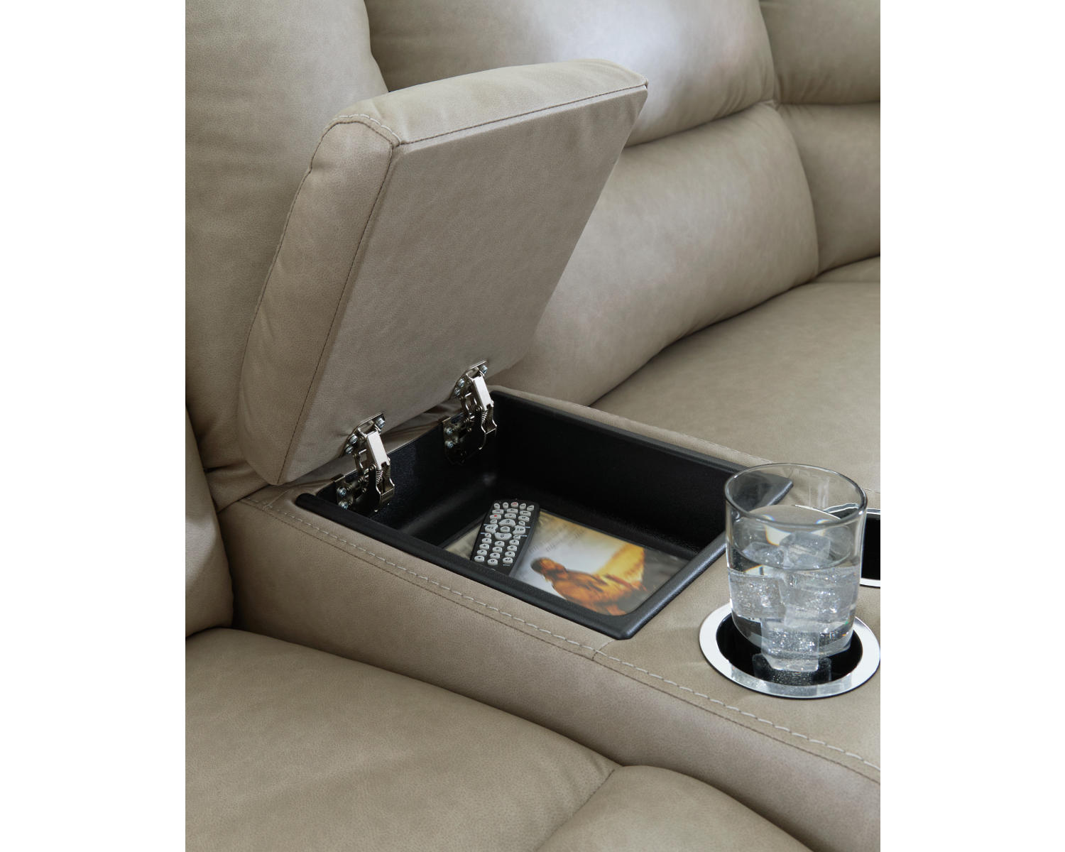 Narwhal Place 6-Piece Reclining Sectional with Storage Console