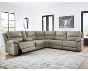 Narwhal Place 6-Piece Reclining Sectional with Storage Console