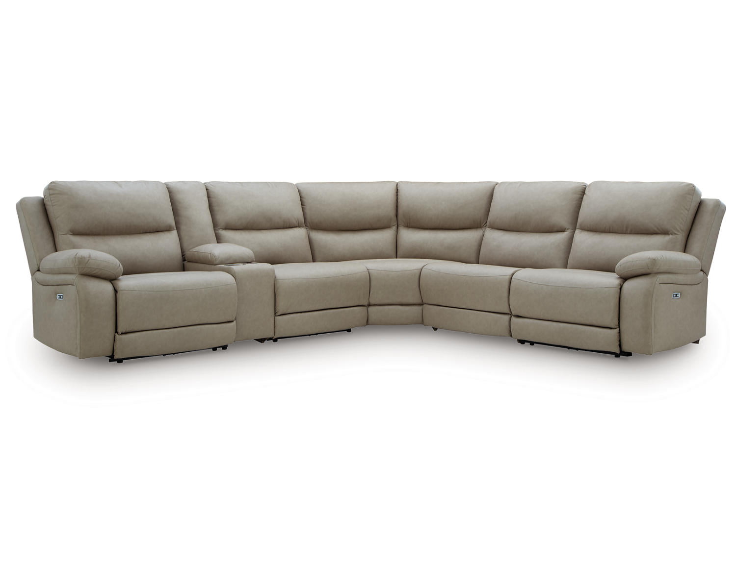 Narwhal Place 6-Piece Reclining Sectional with Storage Console