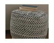 Chevron Pouf
