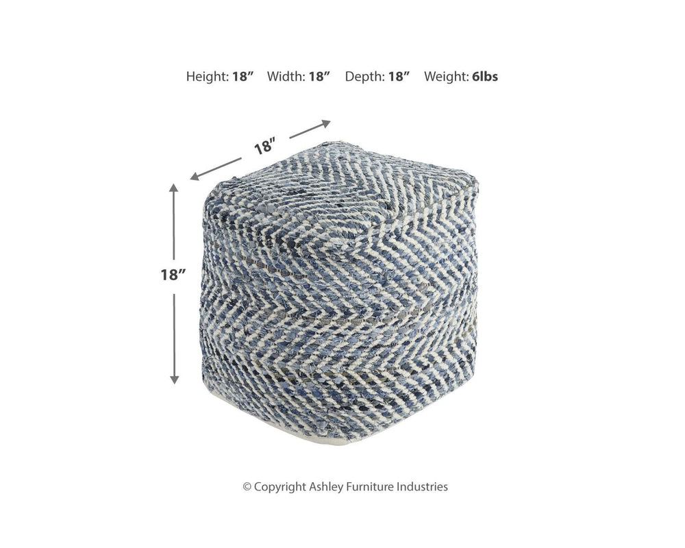 Chevron Pouf