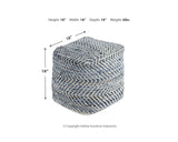 Chevron Pouf