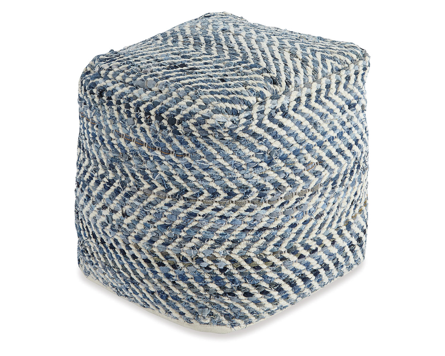 Chevron Pouf