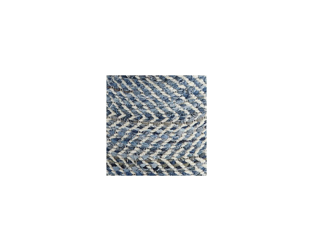 Chevron Pouf