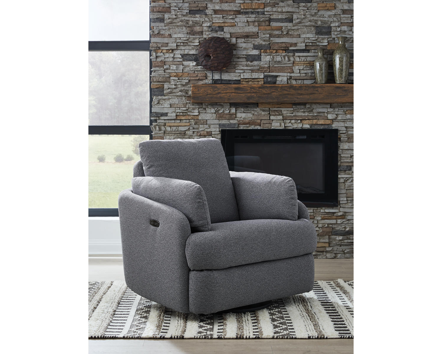 Alainmont Next-Gen Nuvella Swivel Power Recliner