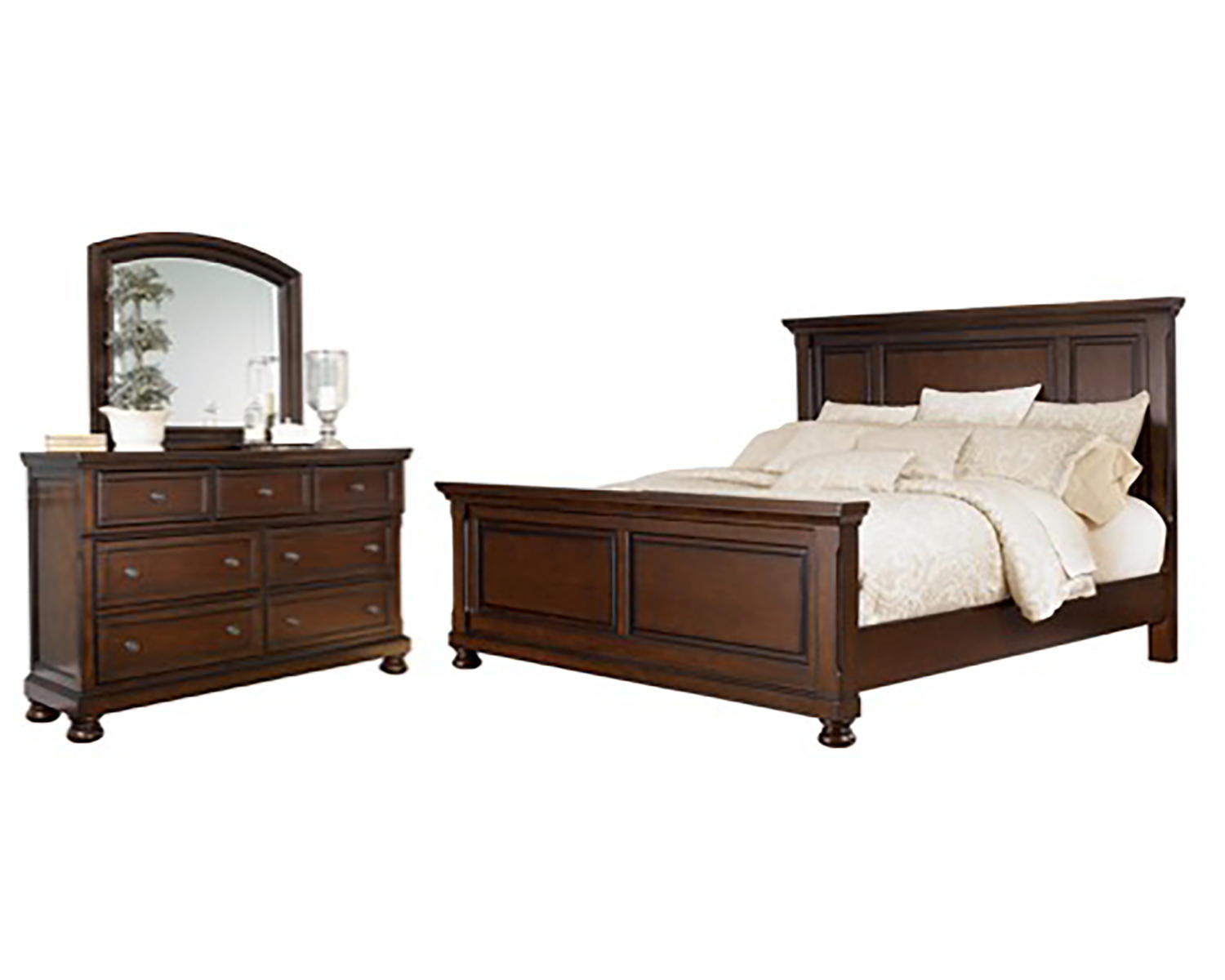 Porter King Panel Bed, Dresser and Mirror