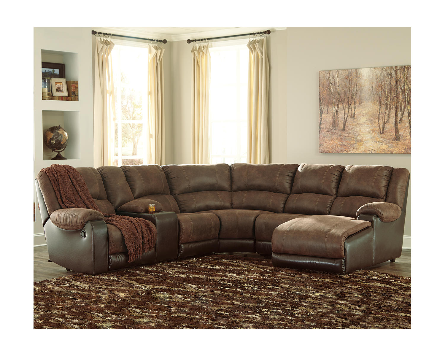 Nantahala 6-Piece Reclining Sectional with Chaise