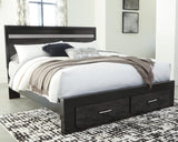 Cama King Starberry con dos cajones de almacenamiento