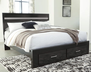 Cama King Starberry con dos cajones de almacenamiento