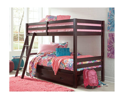 Halanton Twin over Twin Bunk Bed with 1 Large Storage Drawer