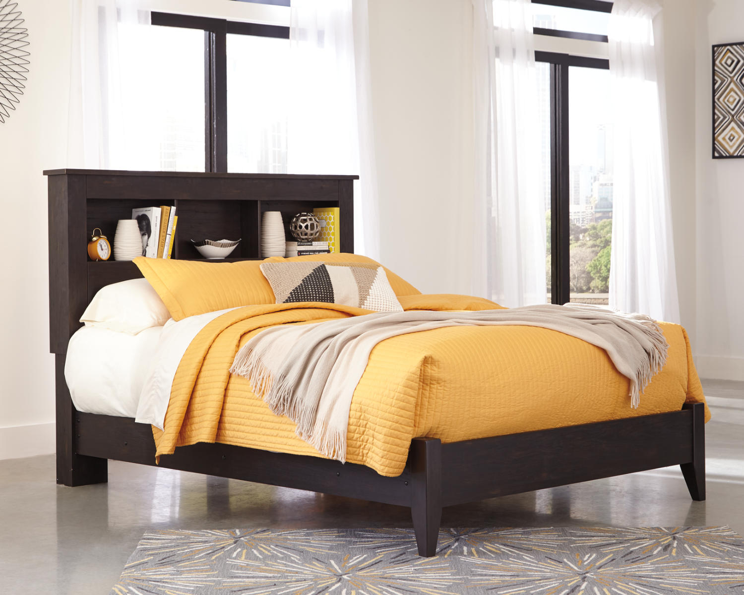 Reylow Queen Bookcase Bed
