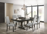 Juego de comedor ASBURY de 7 piezas de madera auténtica