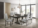 Juego de comedor ASBURY de 7 piezas de madera auténtica