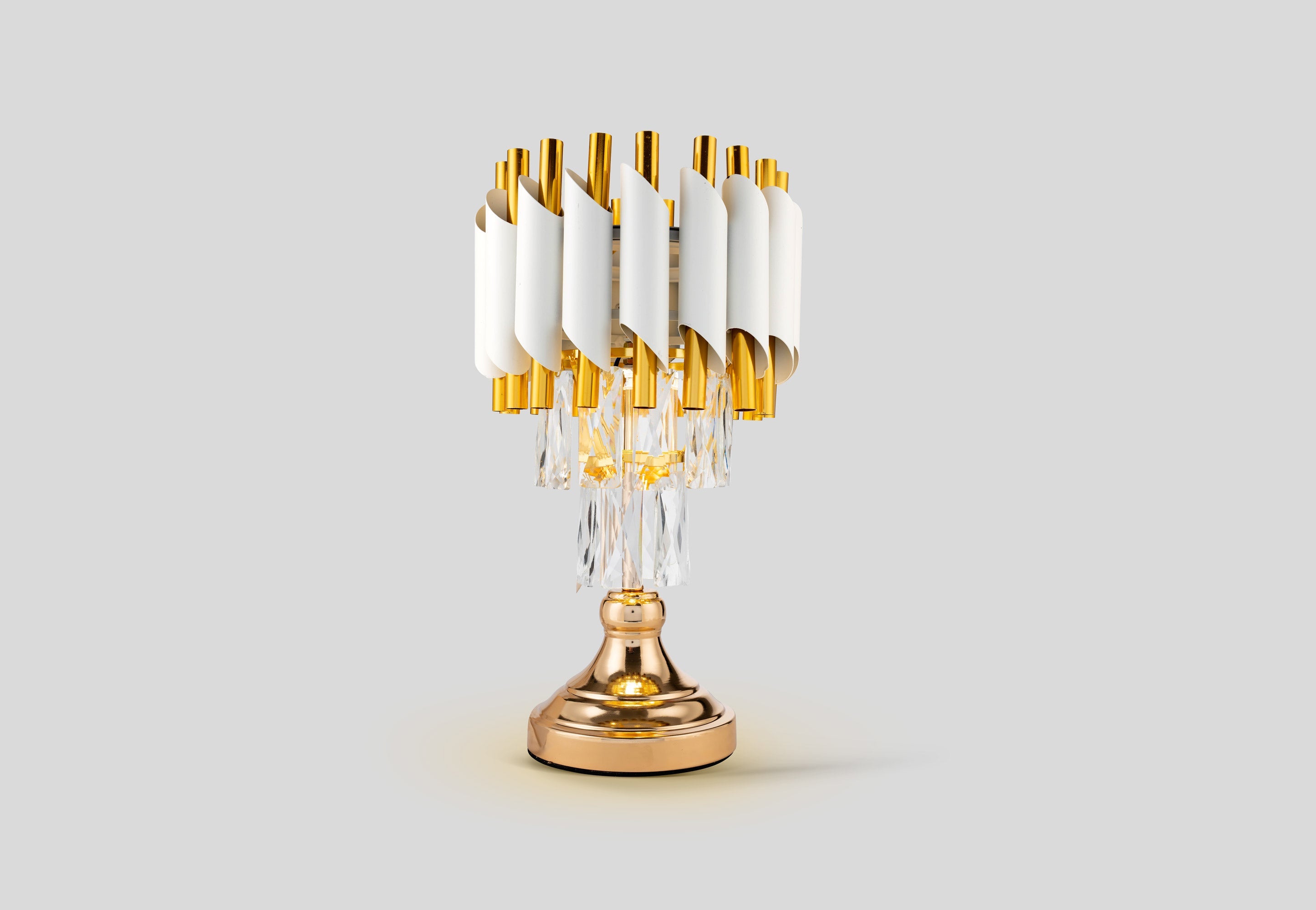 Opulent Noir Crystal Lamp