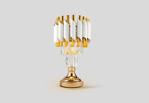 Opulent Noir Crystal Lamp