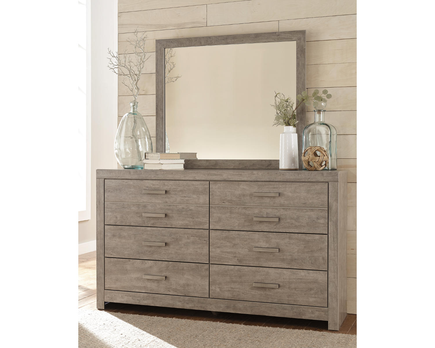 Culverbach Queen Panel Bed, Dresser, Mirror, Chest and 2 Nightstands