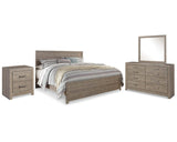 Culverbach King Panel Bed, Dresser, Mirror and Nightstand