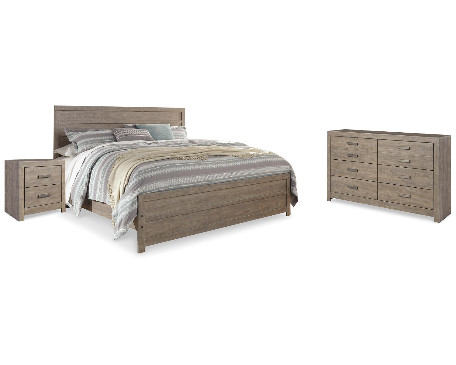 Culverbach King Panel Bed, Dresser and Nightstand