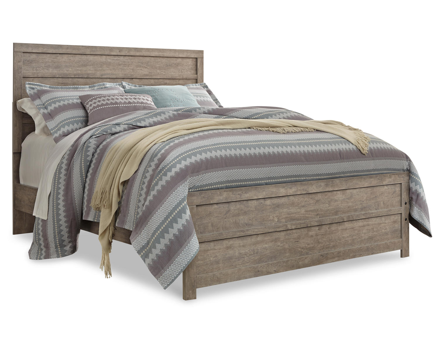 Culverbach Queen Panel Bed with Dresser and Mirror, Chest and 2 Nightstands