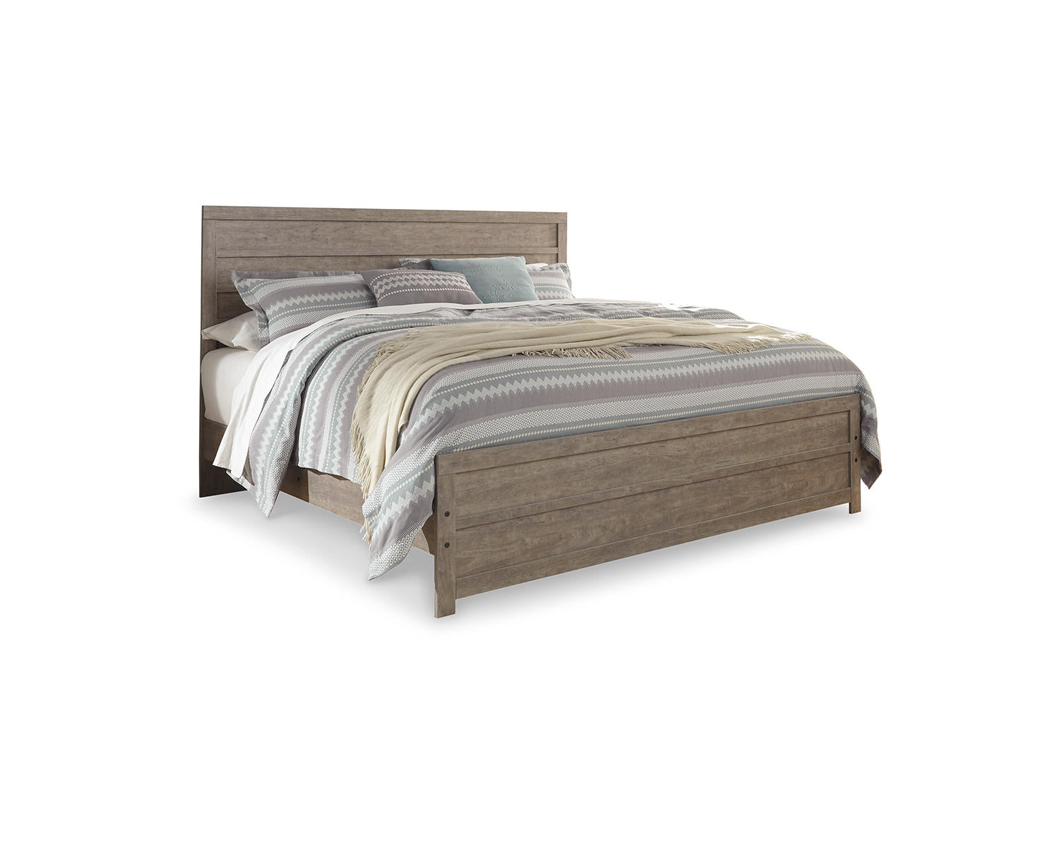 Culverbach King Panel Bed, Dresser, Mirror, Chest and Nightstand