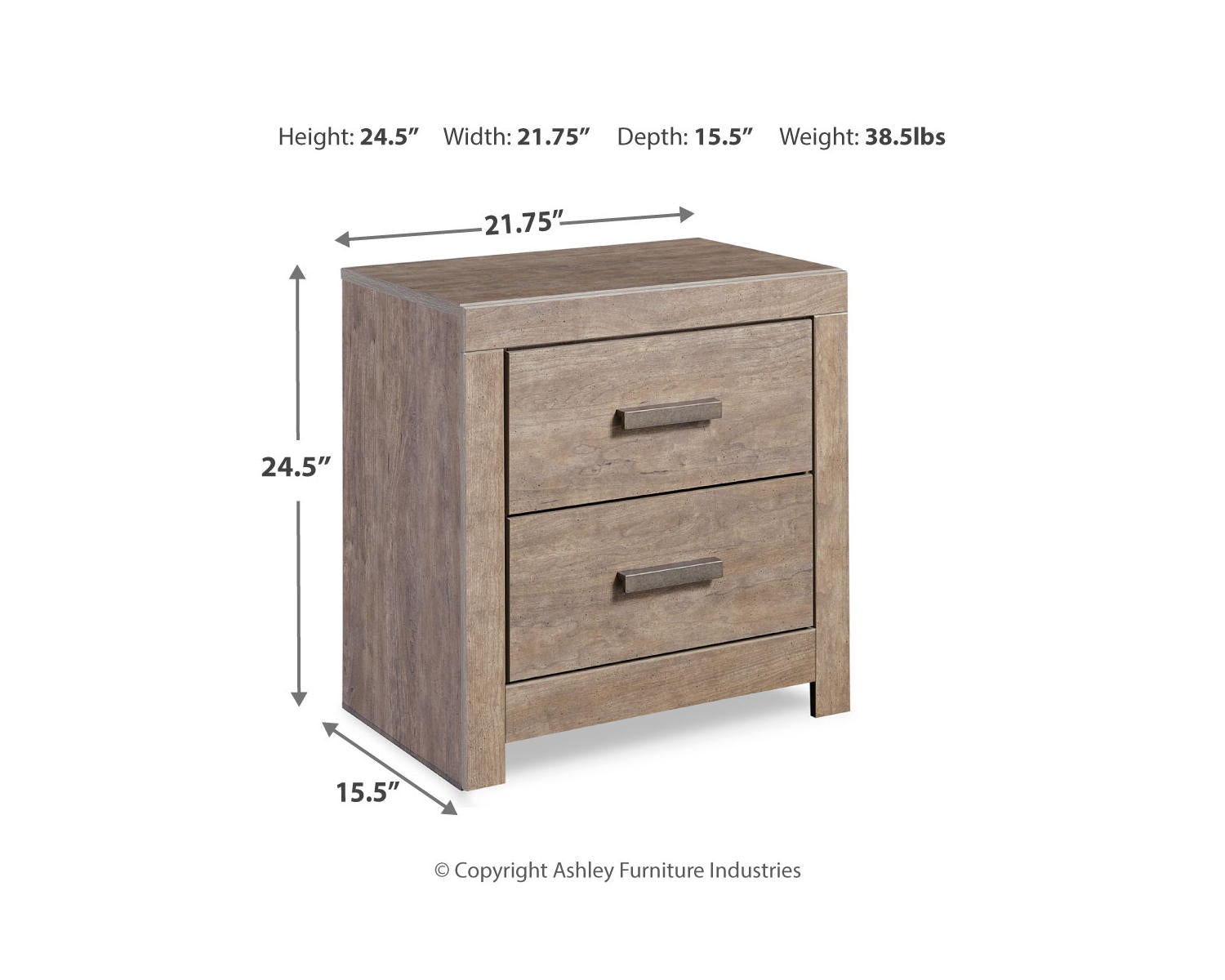 Culverbach Full Panel Bed with Chest of Drawers and Nightstand
