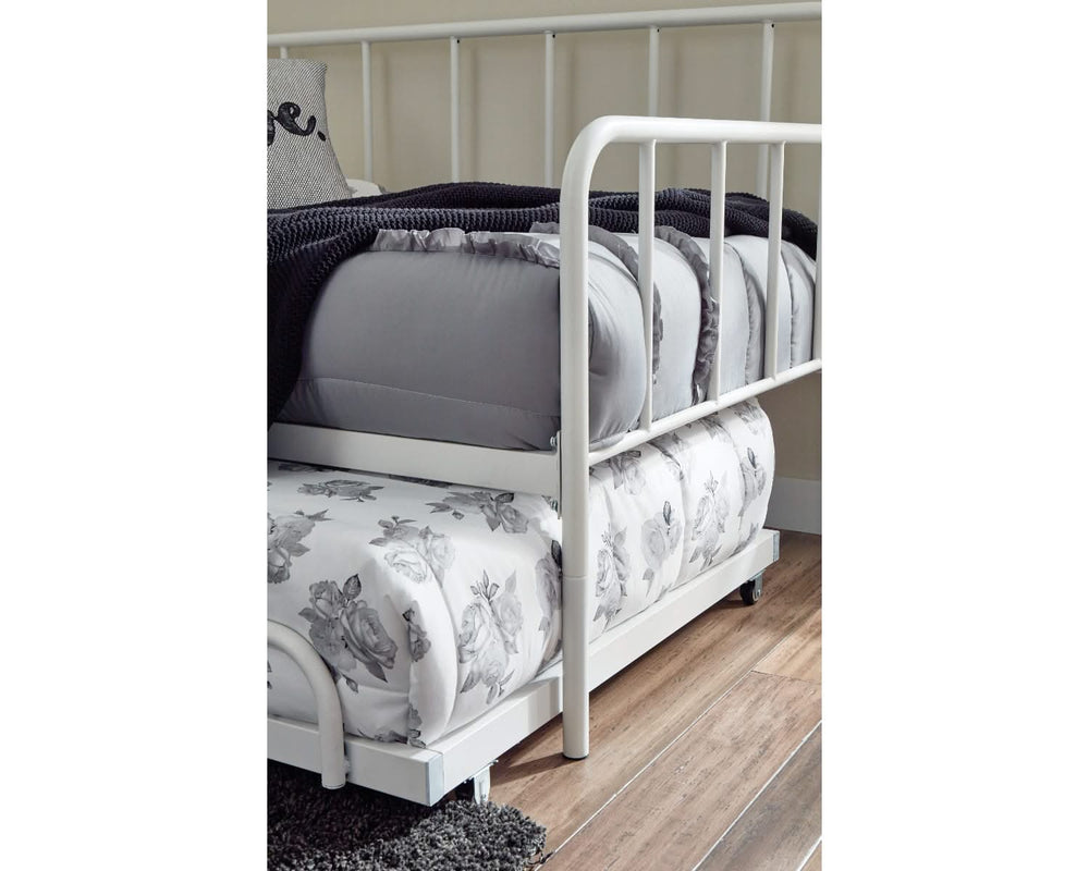 Cama de día de metal doble Trentlore con nido