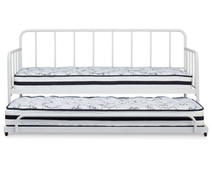 Cama de día de metal doble Trentlore con nido
