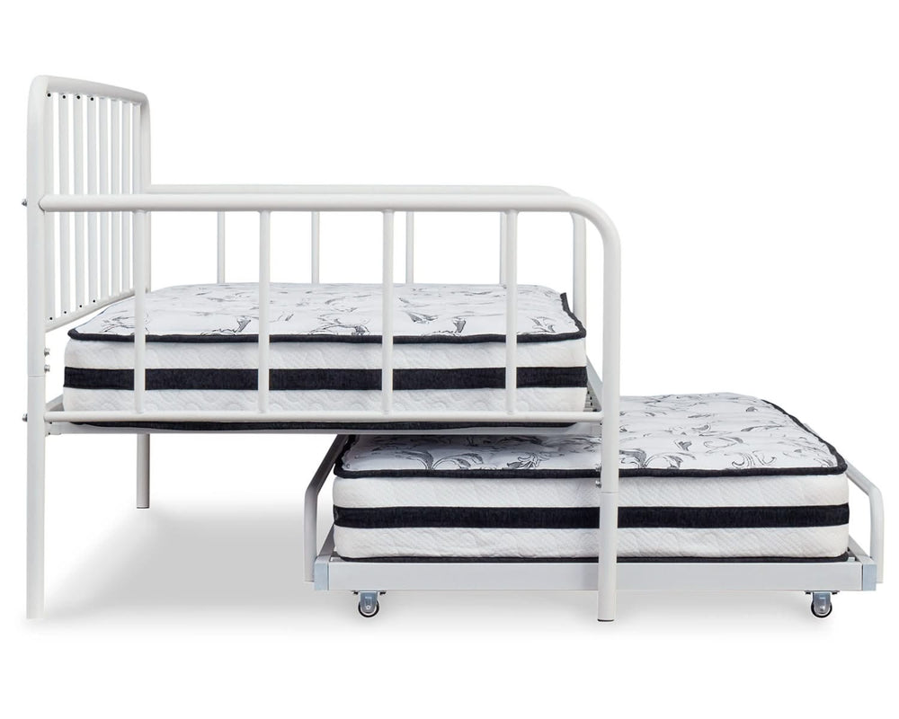 Cama de día de metal doble Trentlore con nido