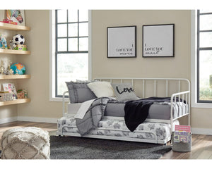 Cama de día de metal doble Trentlore con nido