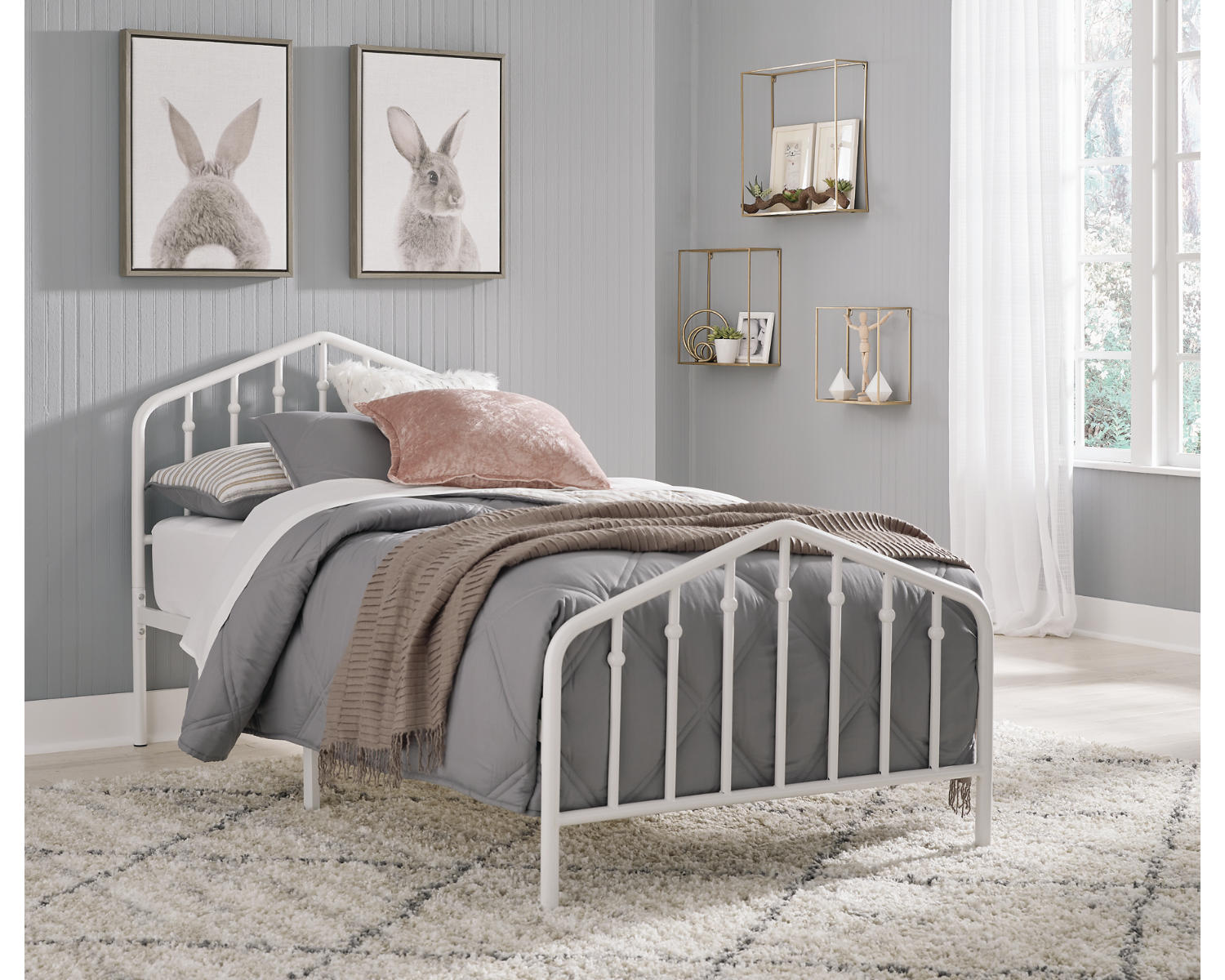 Trentlore Twin Metal Bed