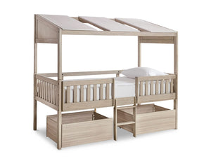 Wrenalyn Twin Loft Bed with Under Bed Bin Storage