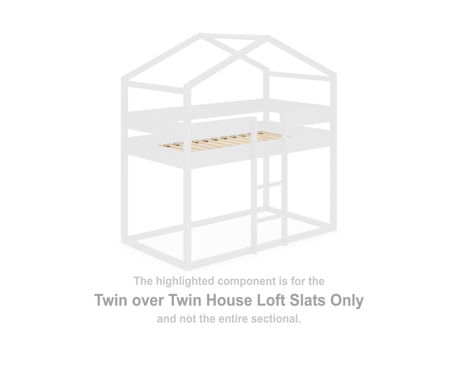 Flannibrook Twin over Twin House Loft Slats