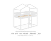 Flannibrook Twin over Twin House Loft Slats