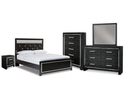 Kaydell Queen Panel Bed, Dresser Mirror, Chest and Nightstand
