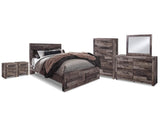 Derekson Queen Storage Bed, Dresser, Mirror, Chest and 2 Nightstands