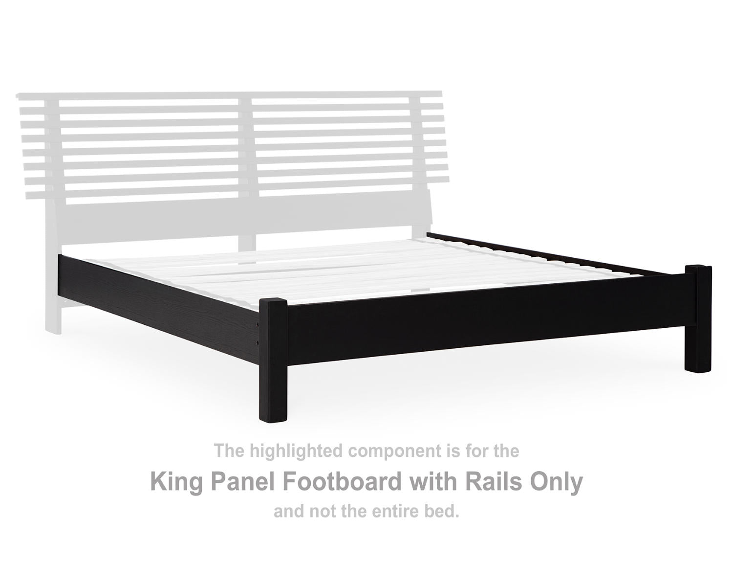 Danziar King Panel Footboard with Rails