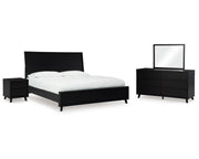 Danziar King Panel Bed, Dresser, Mirror and Nightstand
