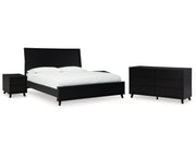 Danziar King Panel Bed, Dresser and 2 Nightstands