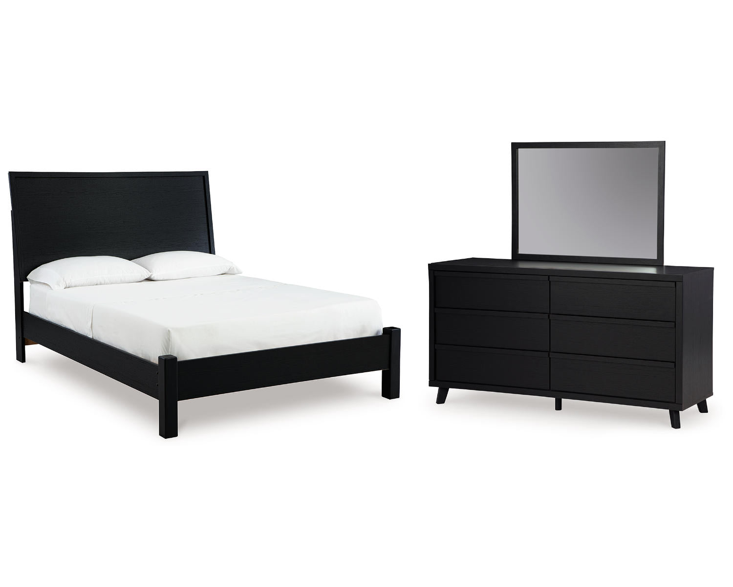 Danziar Queen Panel Bed, Dresser and Mirror