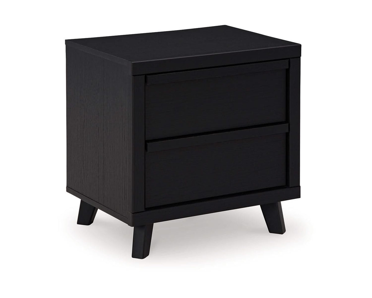 Cama Queen con paneles, cómoda y mesita de noche Danziar