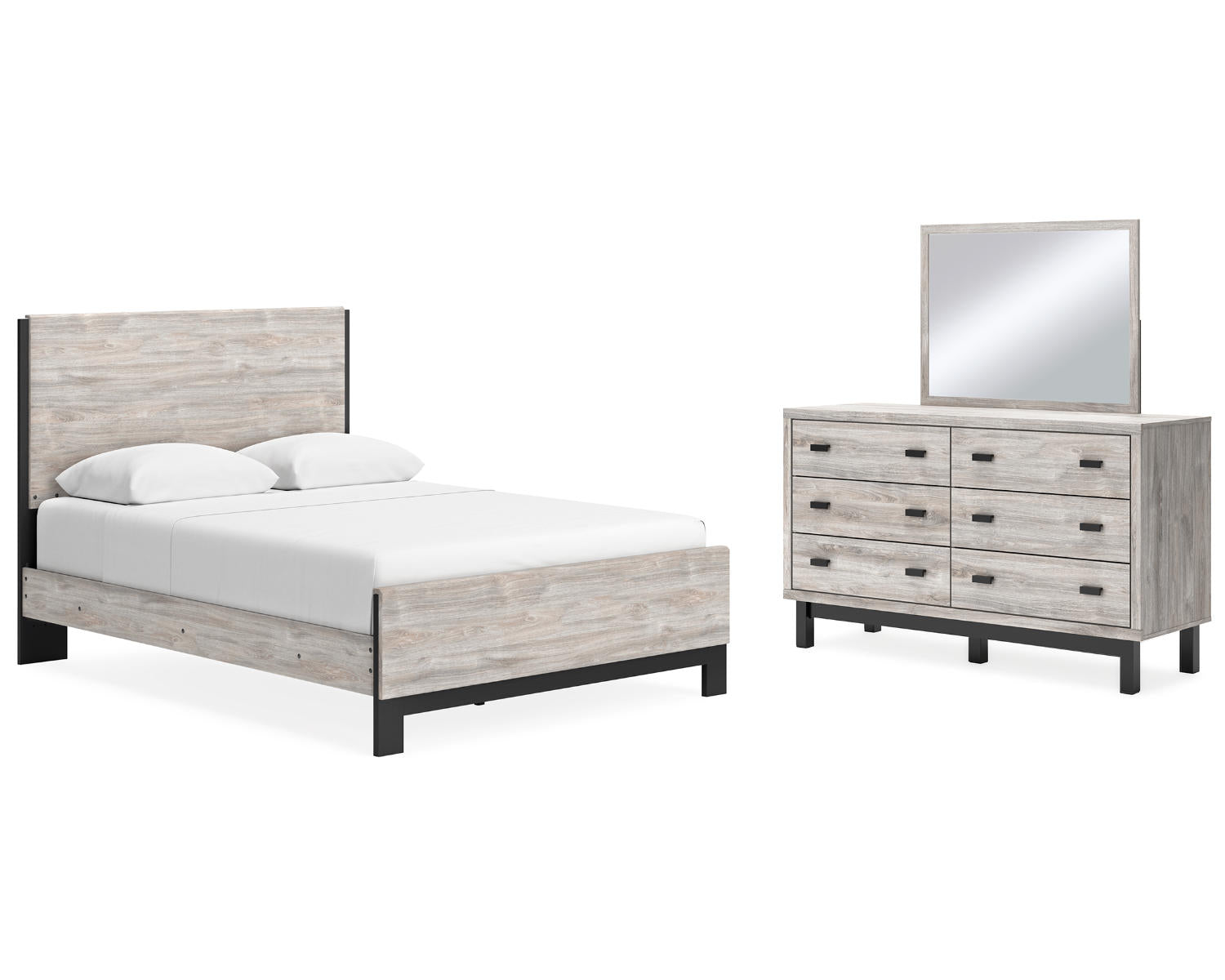 Vessalli Queen Panel Bed, Dresser and Mirror