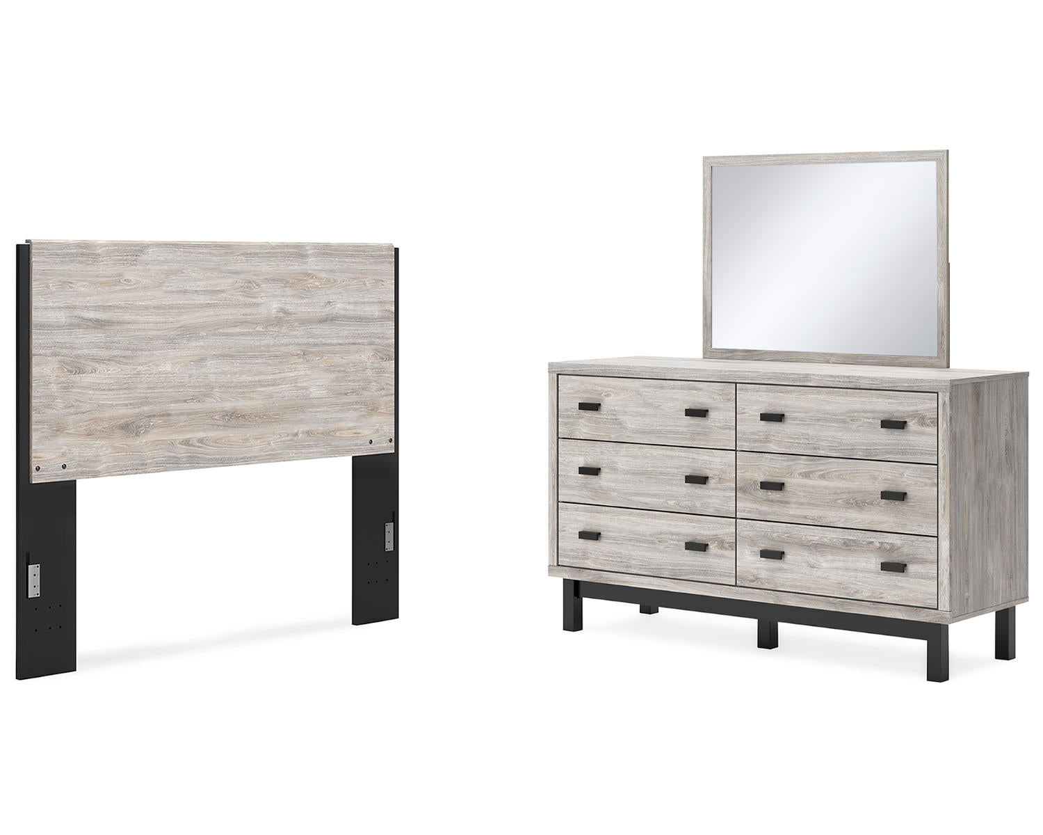 Vessalli Queen Panel Headboard, Dresser and Mirror