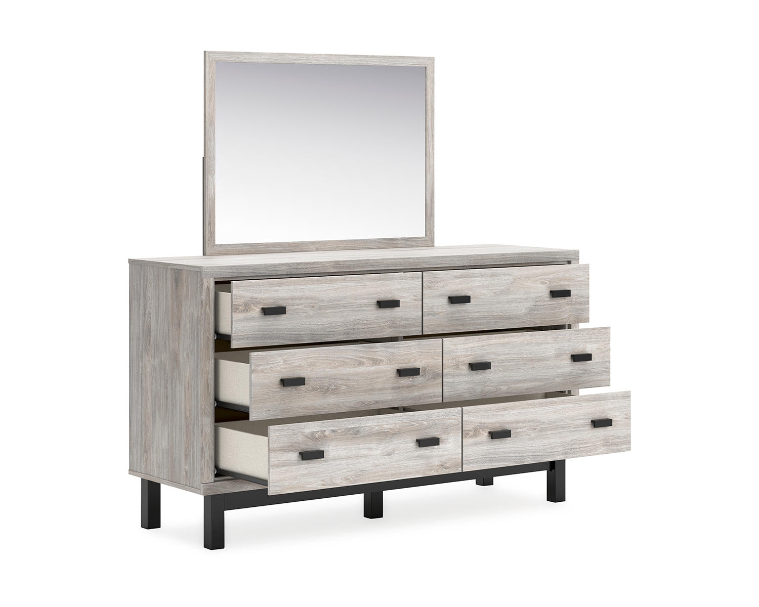 Vessalli Queen Panel Bed, Dresser, Mirror and Nightstand