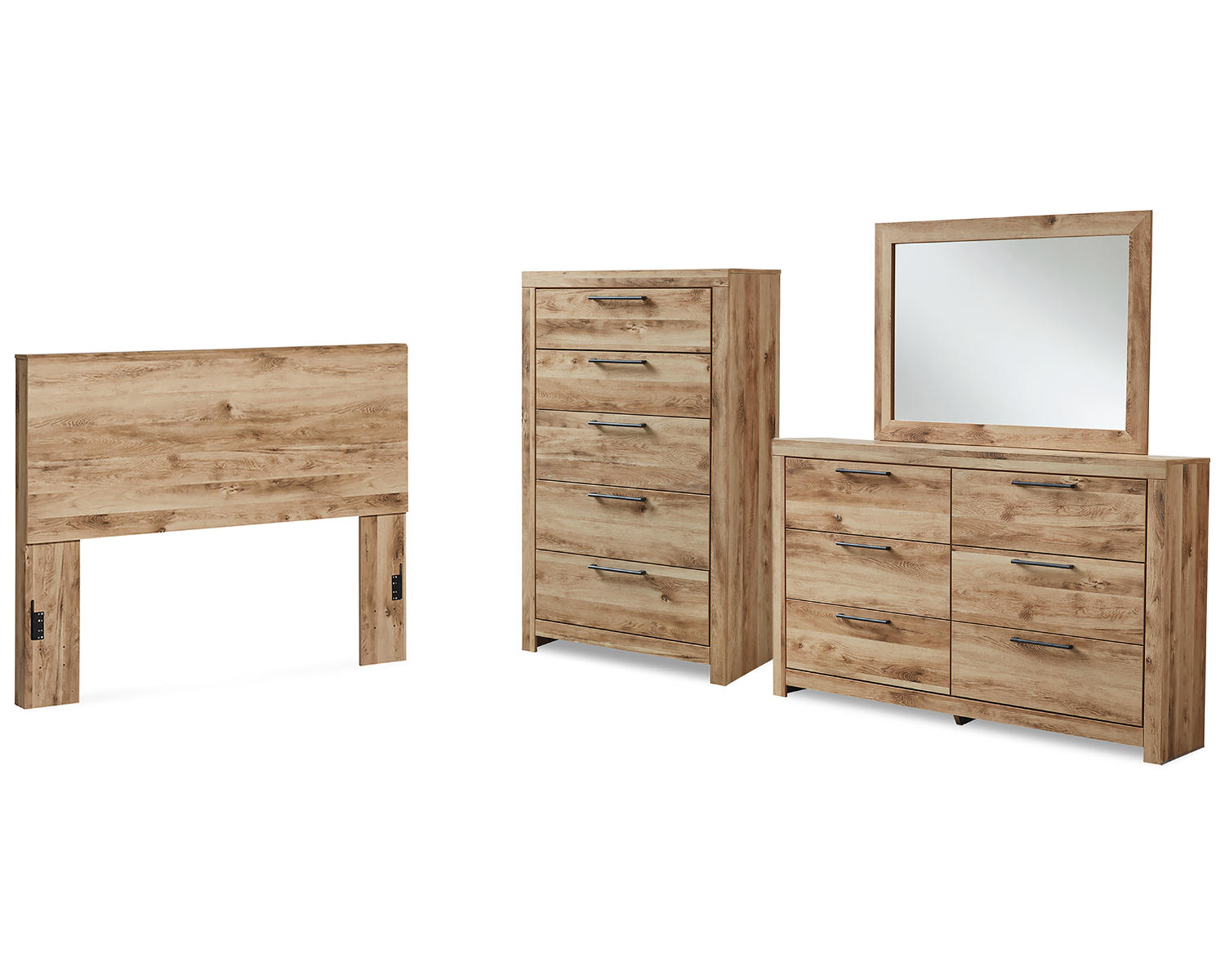 Hyanna Queen Panel Headboard, Dresser, Mirror and Chest