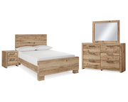 Hyanna Full Panel Bed, Dresser, Mirror and Nightstand