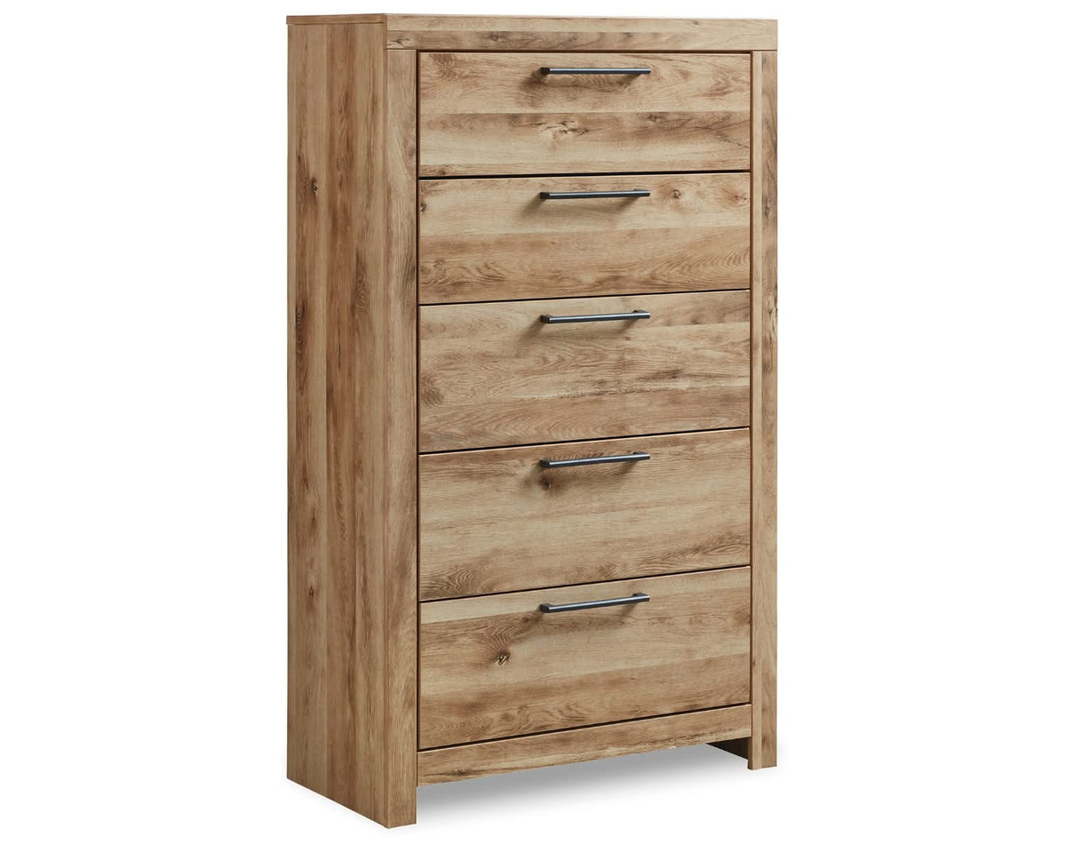 Cama y cómoda con almacenamiento y panel tamaño queen Hyanna